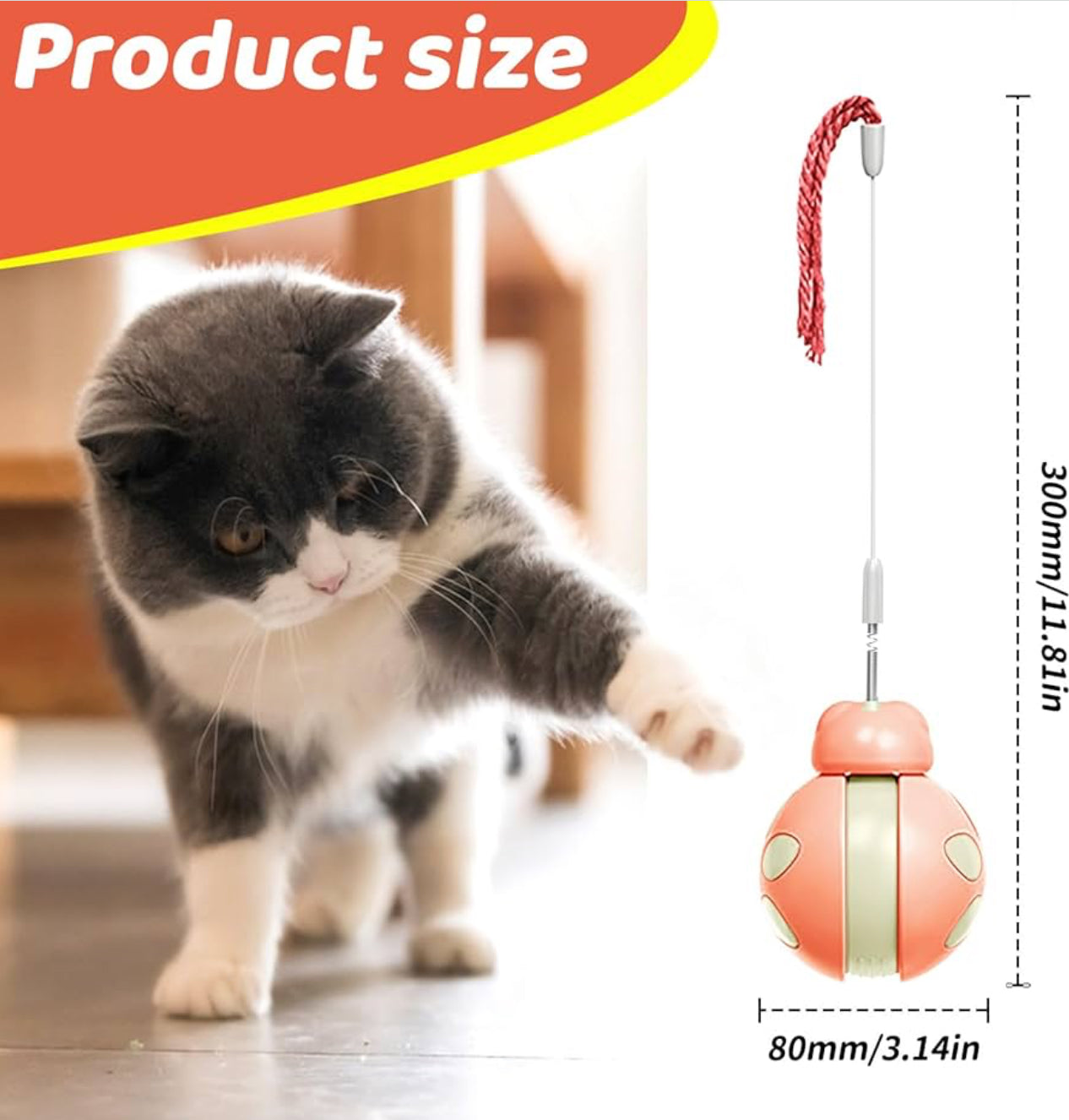 Interaktives Katzenspielzeug Tumbler Futterspender Snackball & Federstab Healife
