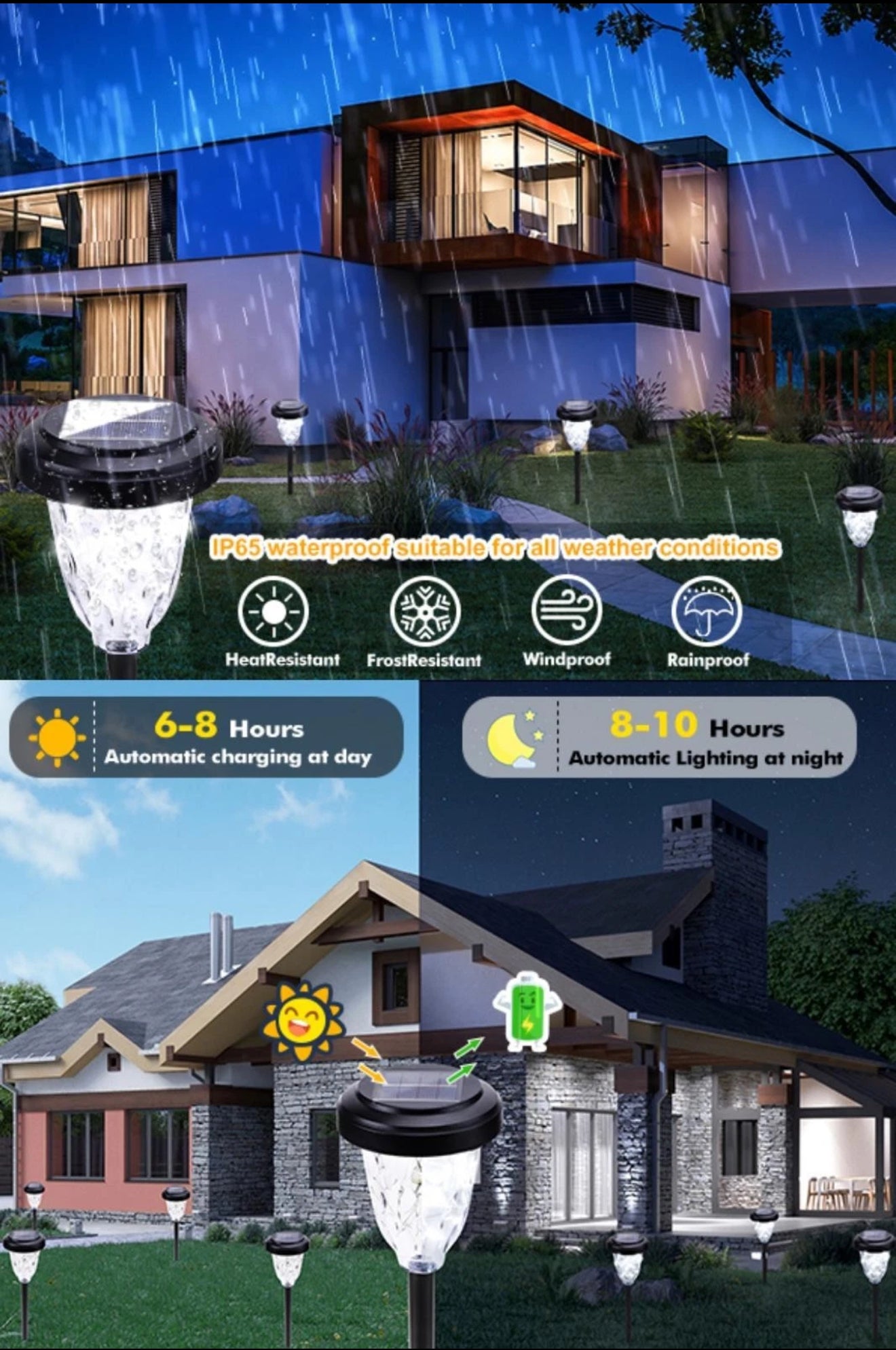 Solar Gartenbeleuchtung LED & Solar Fackeln IP65 Outdoor Dekoration Garten