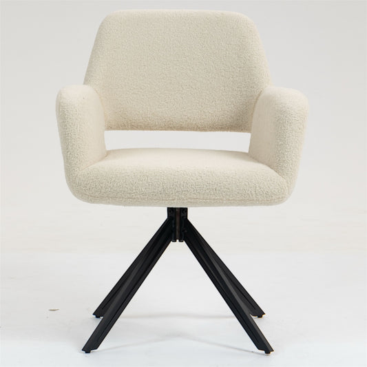 🪑 Esszimmerstuhl 2er Set | Samtstoff oder Bouclé | X-Gestell, Drehbar mit Rückholfunktion