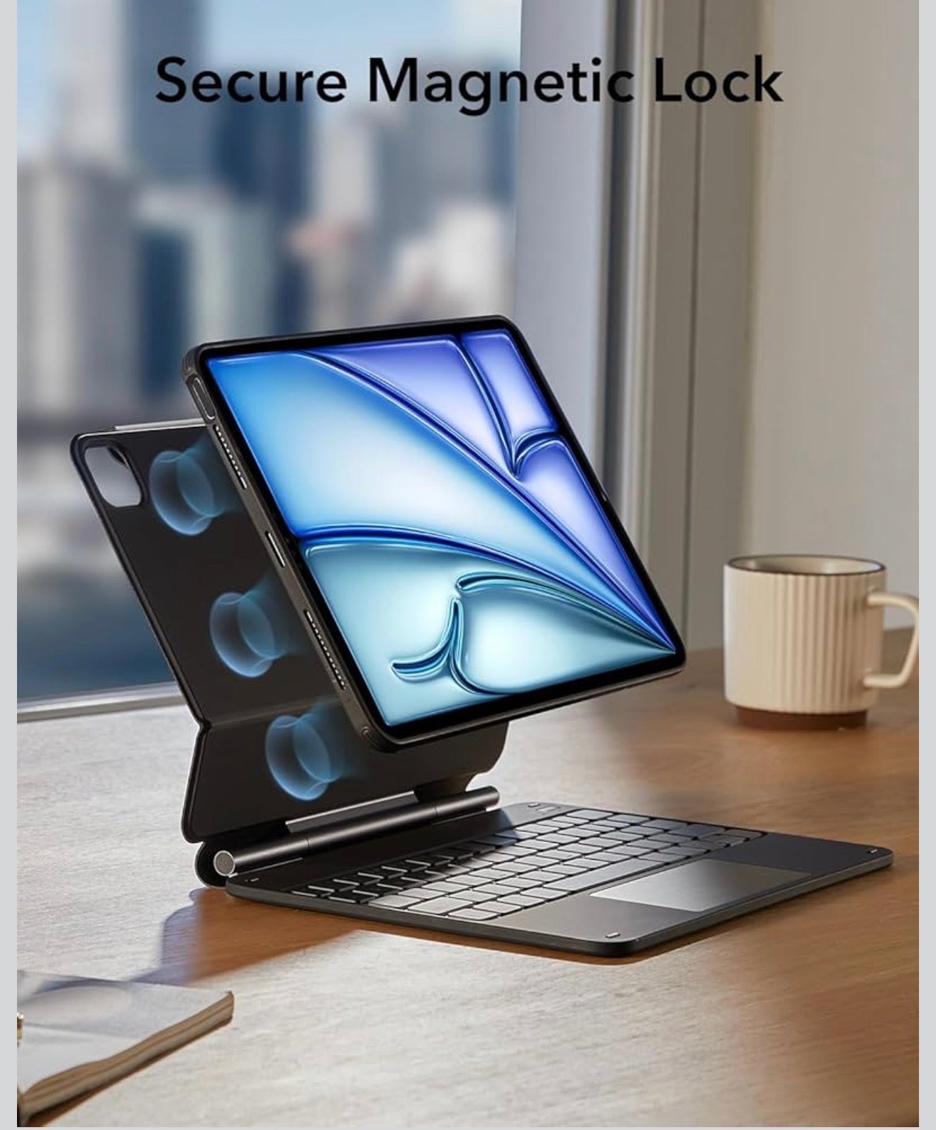 ESR iPad Air 11 / Pro 11 Tastatur Hülle Bluetooth Trackpad RGB Schwarz