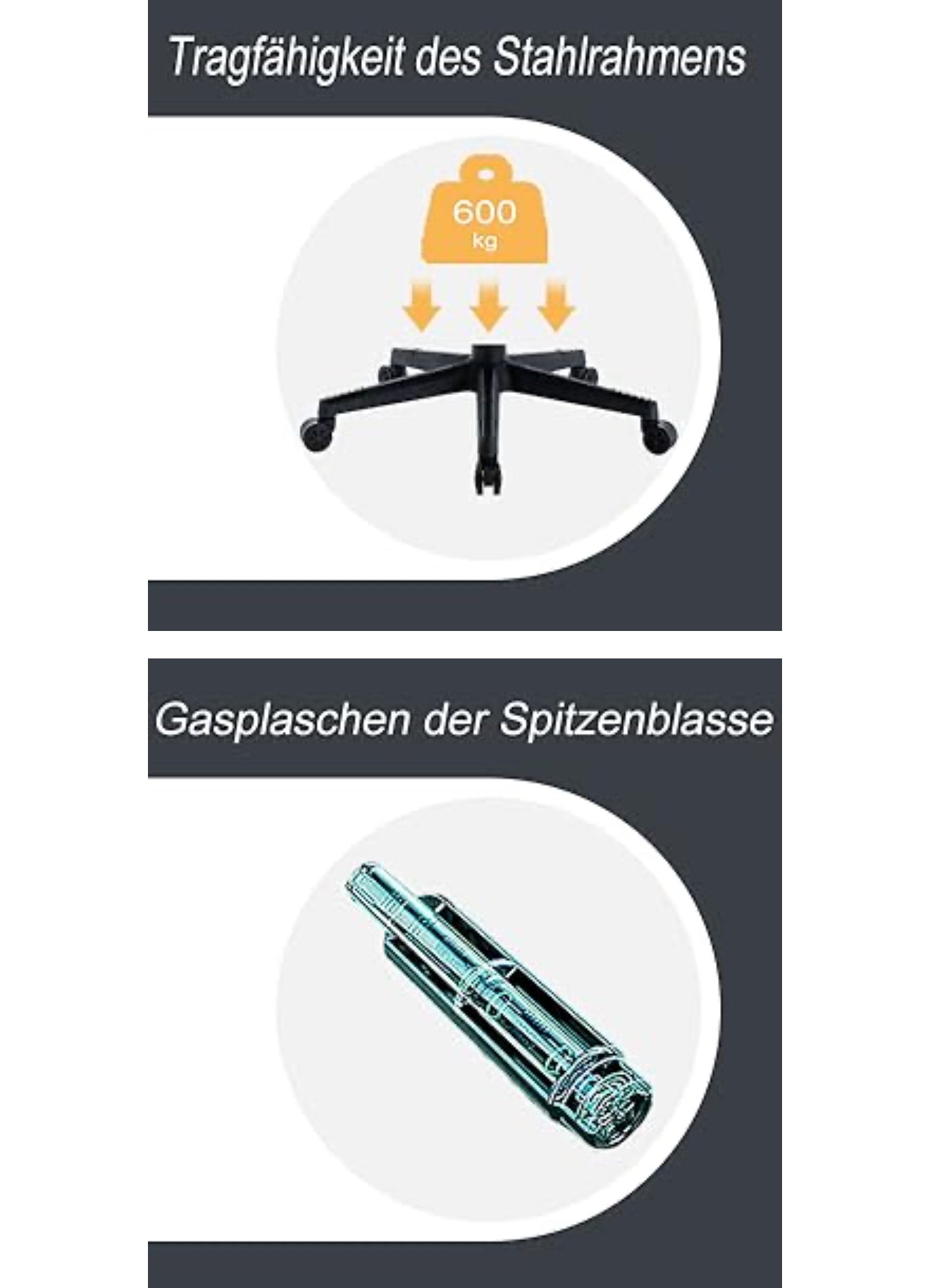 Gaming Stuhl ergonomisch | PC Stuhl, höhenverstellbar, drehbar, Fußstütze, 4 Farben