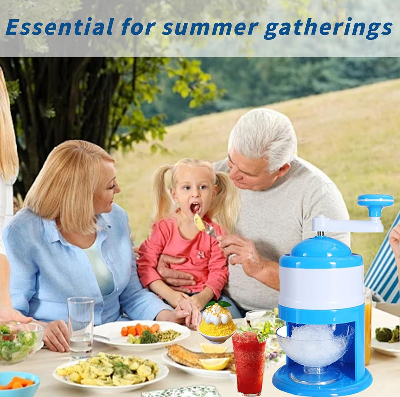 Tragbarer Eiscrusher – Manueller Buzzerkleinerer für Slush & Getränke, BPA-frei