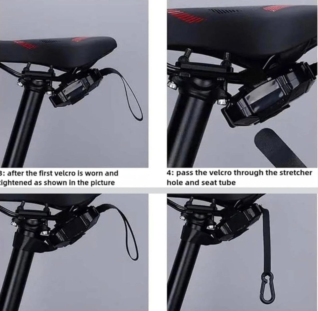 Kinder MTB Abschleppgurt 2,5m automatisch einziehbar – Schwarz 100kg