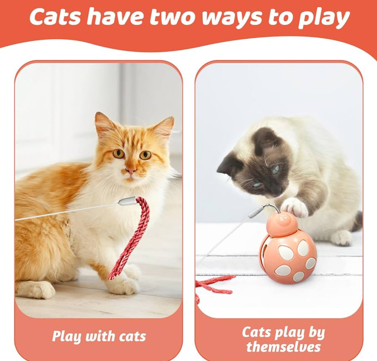 Interaktives Katzenspielzeug Tumbler Futterspender Snackball & Federstab Healife