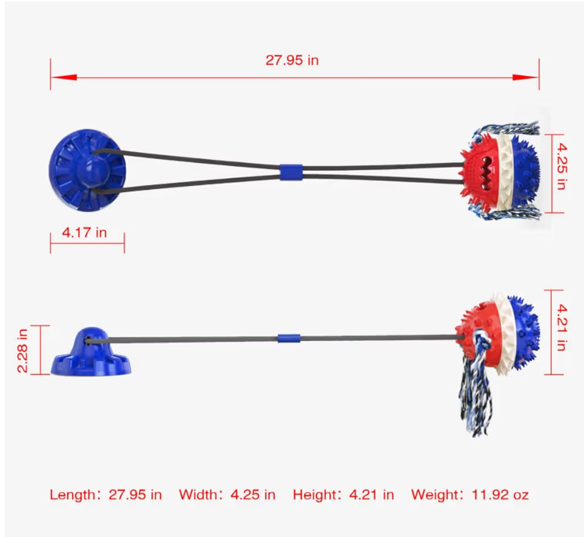 Interaktives Hundespielzeug mit Saugnapf & Quietschfunktion – Zahnpflege & IQ-Ball
