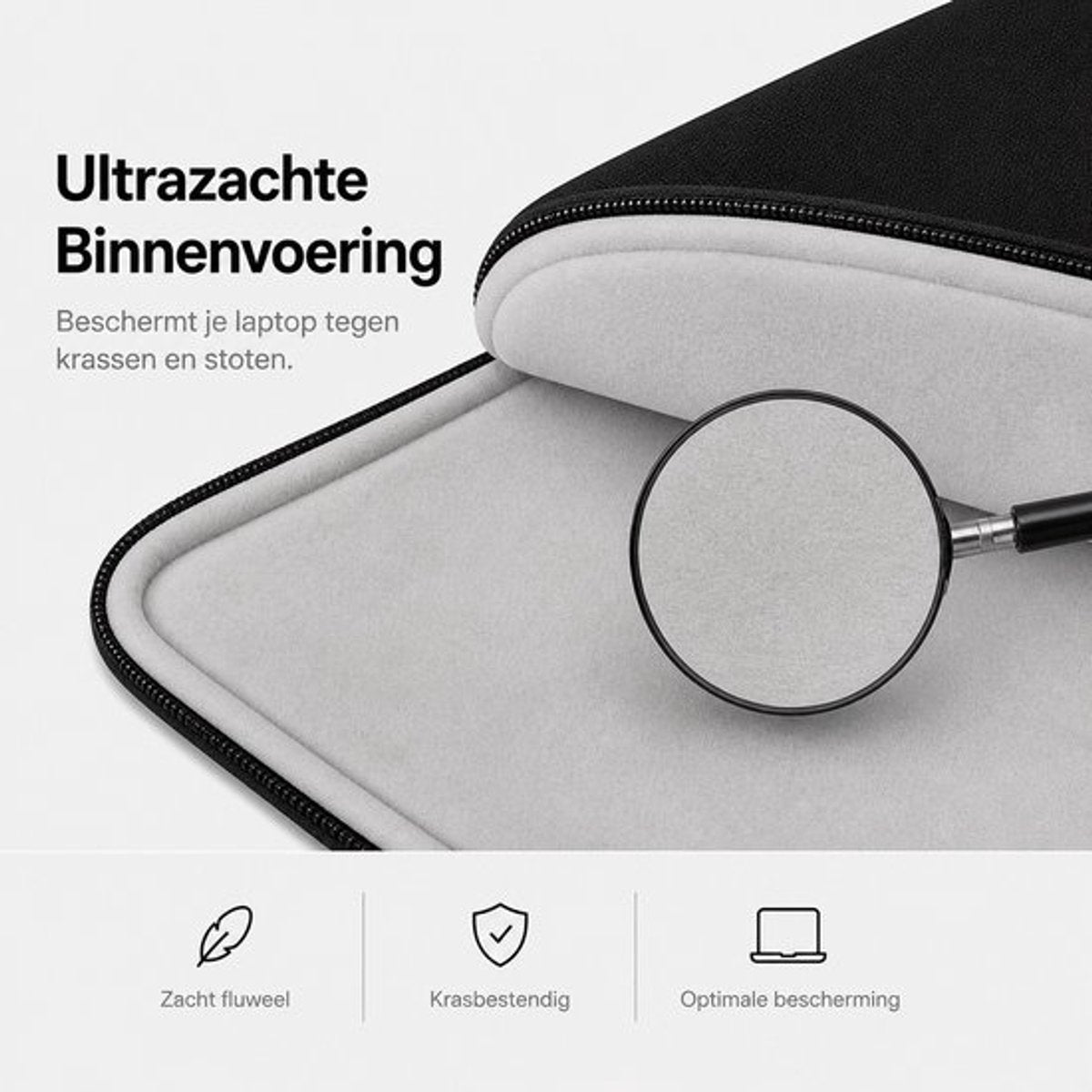 15,6 Zoll Laptop Tasche Notebook Hülle mit Zubehör Etui Wasserdicht Schwarz
