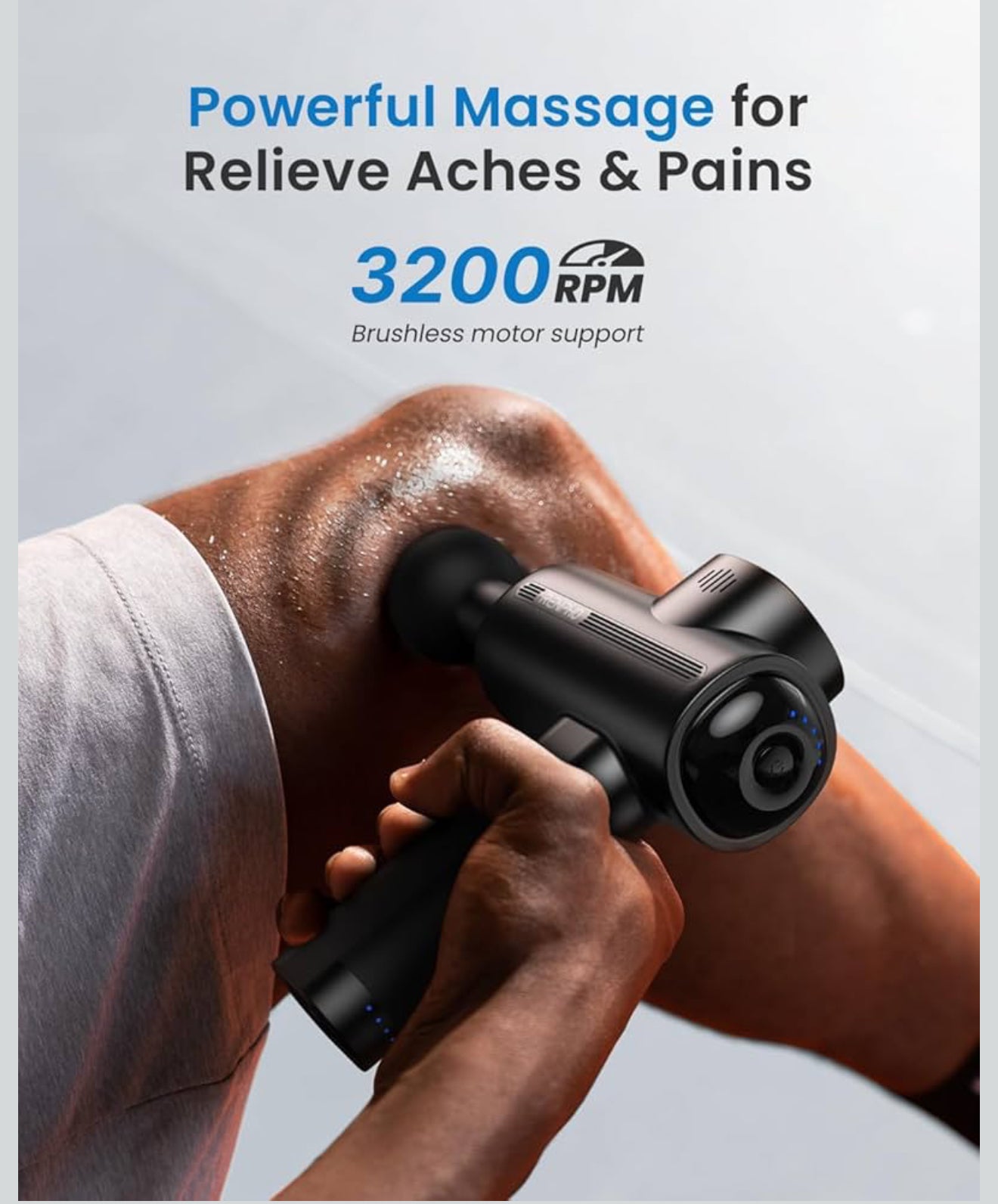 RENPHO Massage Gun, 3200 U/min, USB-C Ladeanschluss, Muskelentspannung, Schwarz