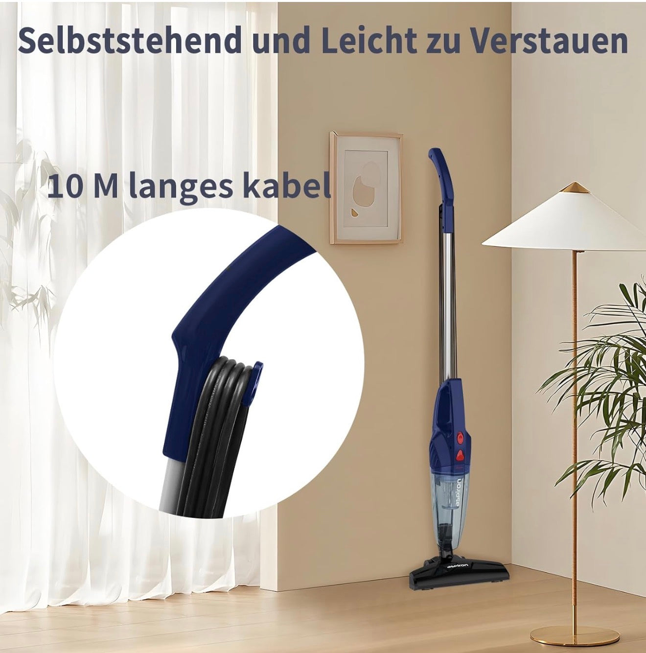 Aspiron 600W 20kPa 6in1 HEPA Kabel Stielstaubsauger