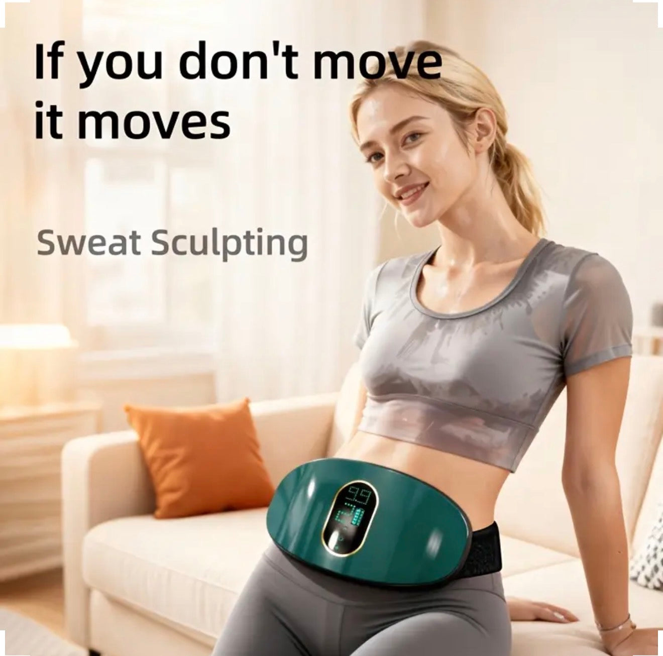 EMS 3in1 Muskelstimulations Set für Bauch Arme Beine mit LCD USB