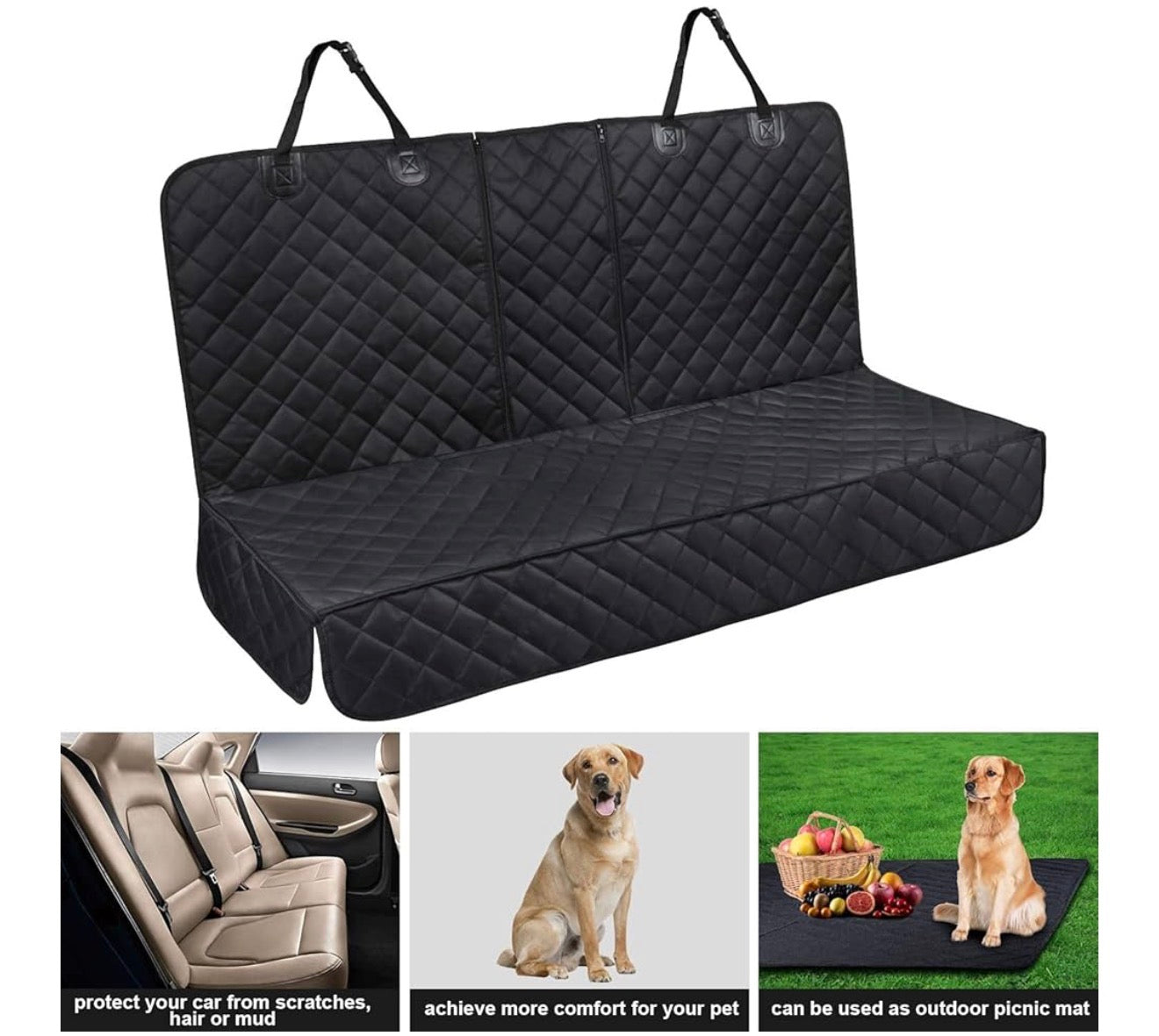 Hundedecke Auto Rücksitz 137x119cm Wasserdicht Kratzschutz Universal SUV PKW