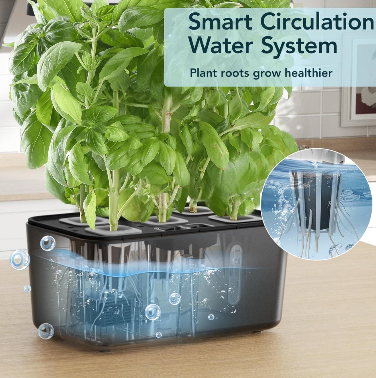 🌱 LED Hydroponik-System für Innenräume | Bodenloser Pflanzenanbau | Kompakt & Modern | Versand kostenlos