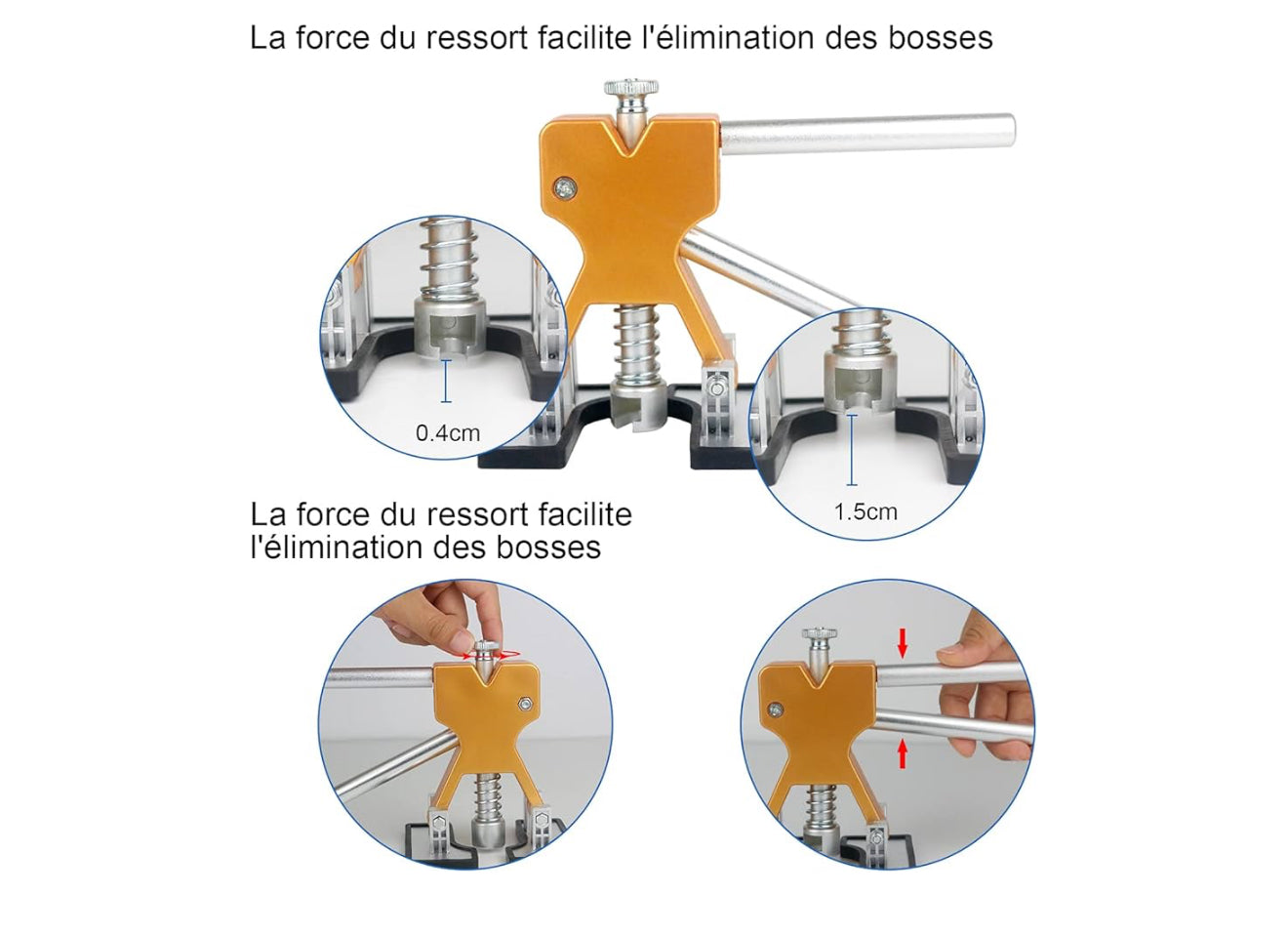 Dellen Reparatur Set Auto, Paintless Dent Puller Kit, 18 Teile DIY, Lackfrei