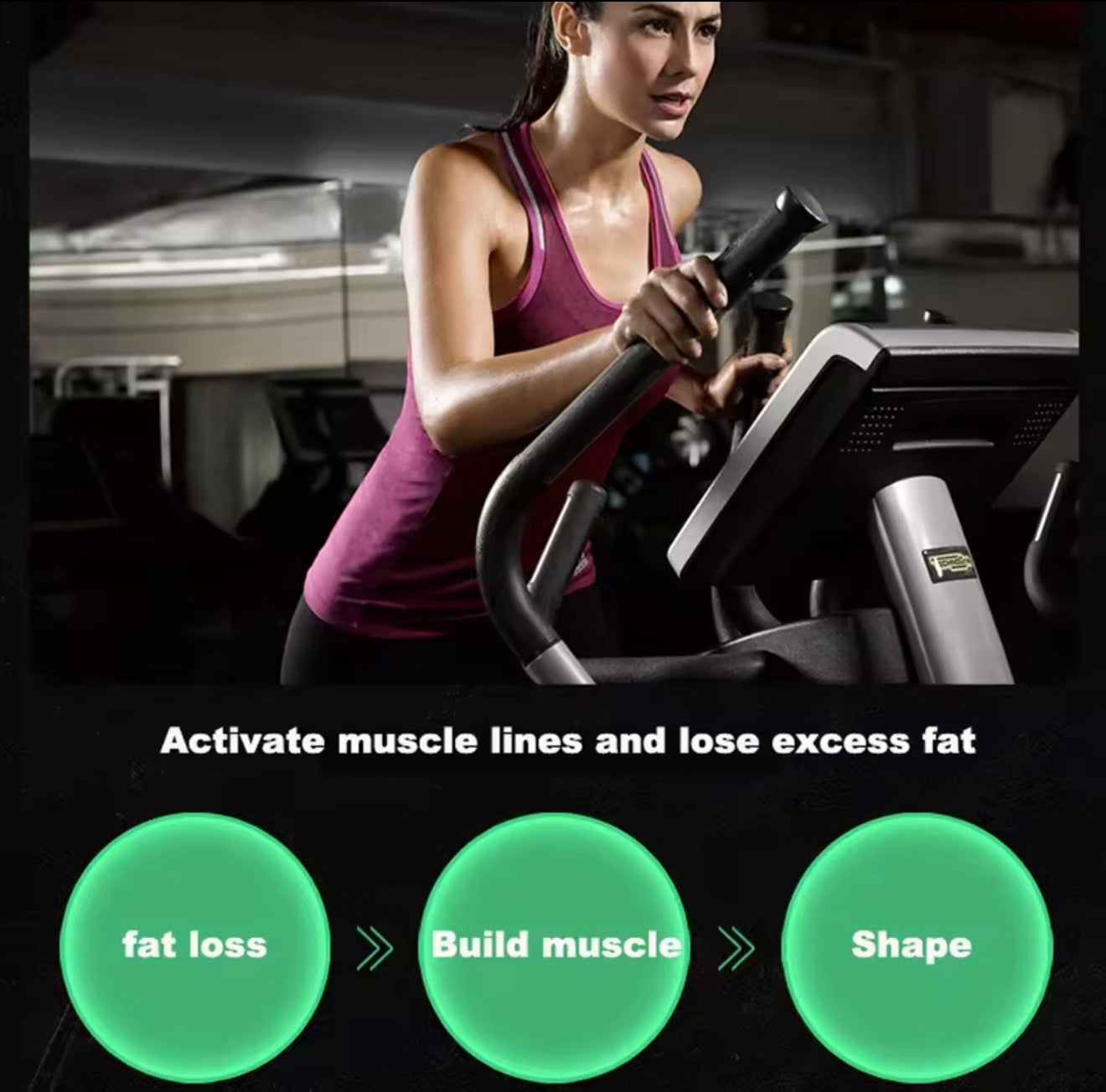 EMS 3in1 Muskelstimulations Set für Bauch Arme Beine mit LCD USB