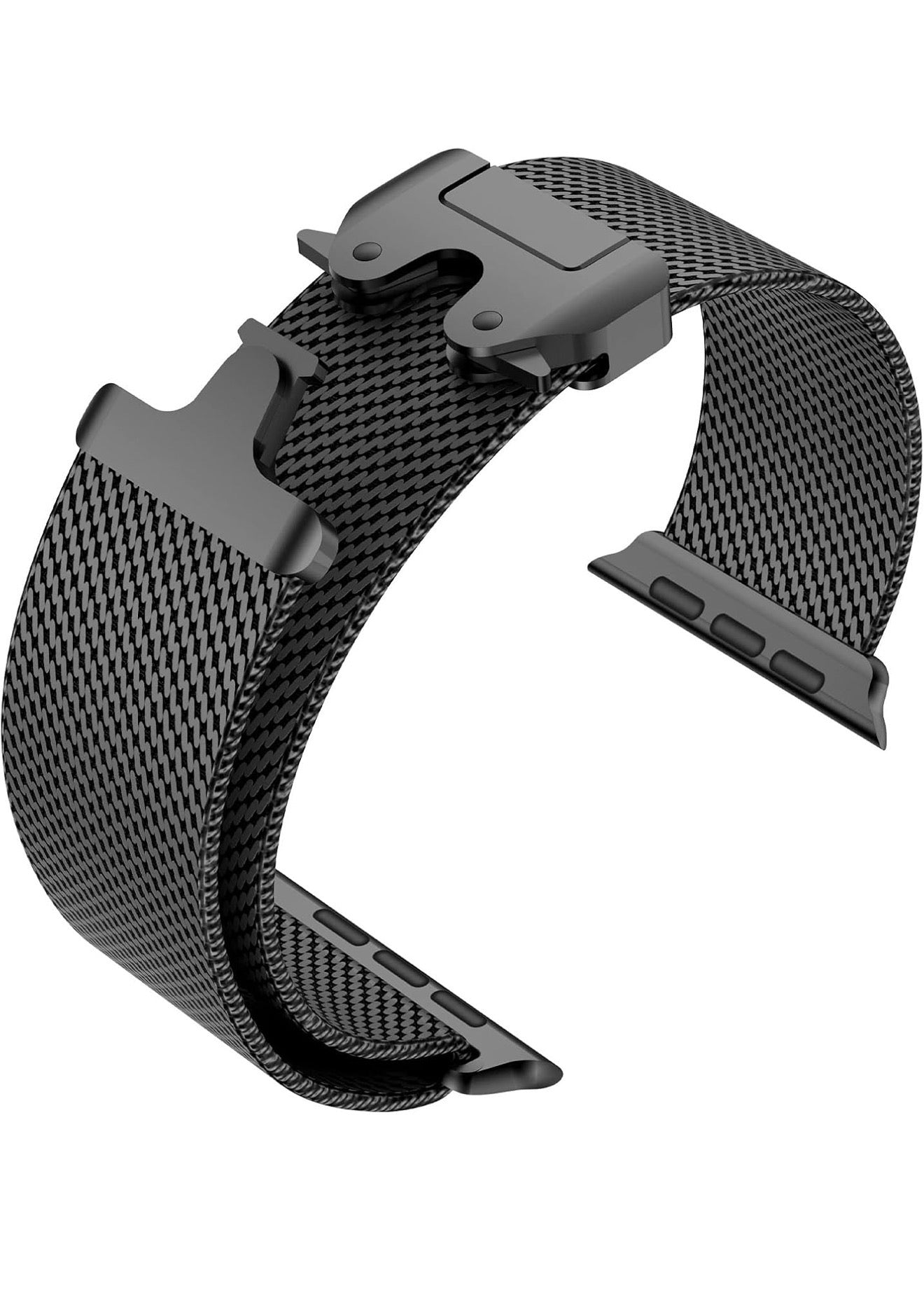 Apple Milanese Titan Milano Armband + Elastischer Titan Ring Unisex Set