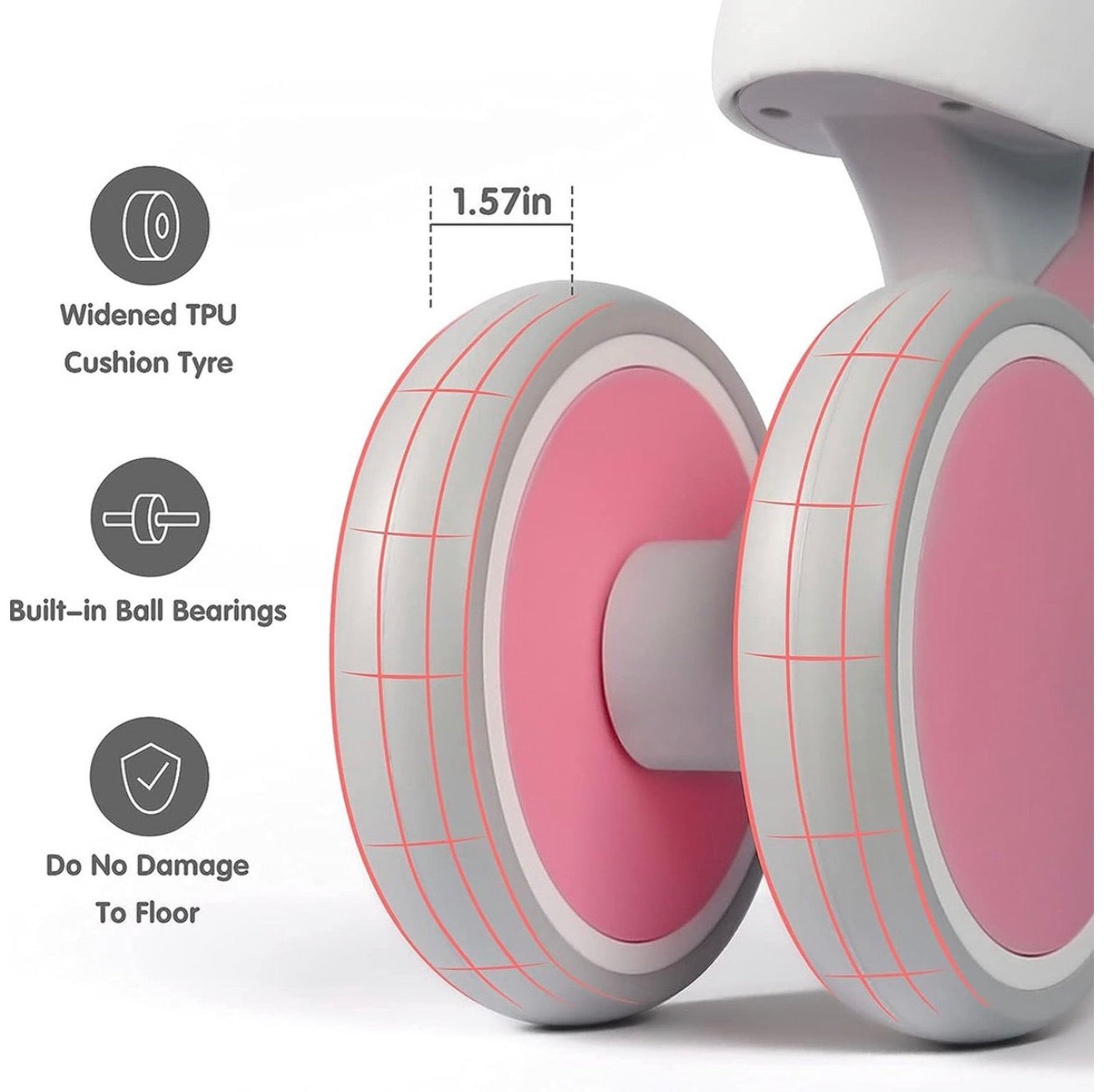 Baby Laufrad 4 Räder 1 Jahr Kinder Balance Bike Rosa Leicht