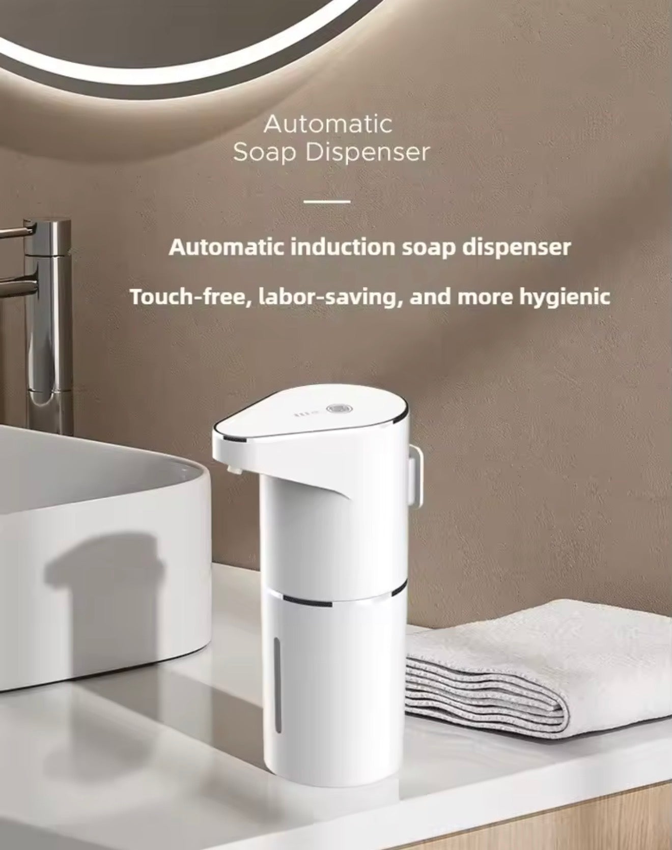 Automatischer Schaumspender 360 ml IPX5 Touch Sensor Seifenspender USB Type-C