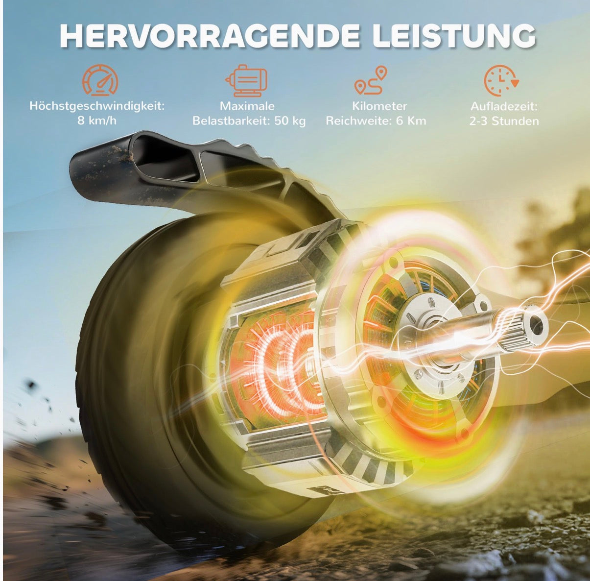 HOMCOM Elektroroller 120 W, 6 km Reichweite, 50 kg Traglast