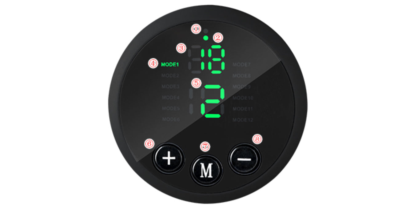 EMS Bauchmuskeltrainer Elektrisch Power ABS Stimulator USB 12 Modi 19 Intensität