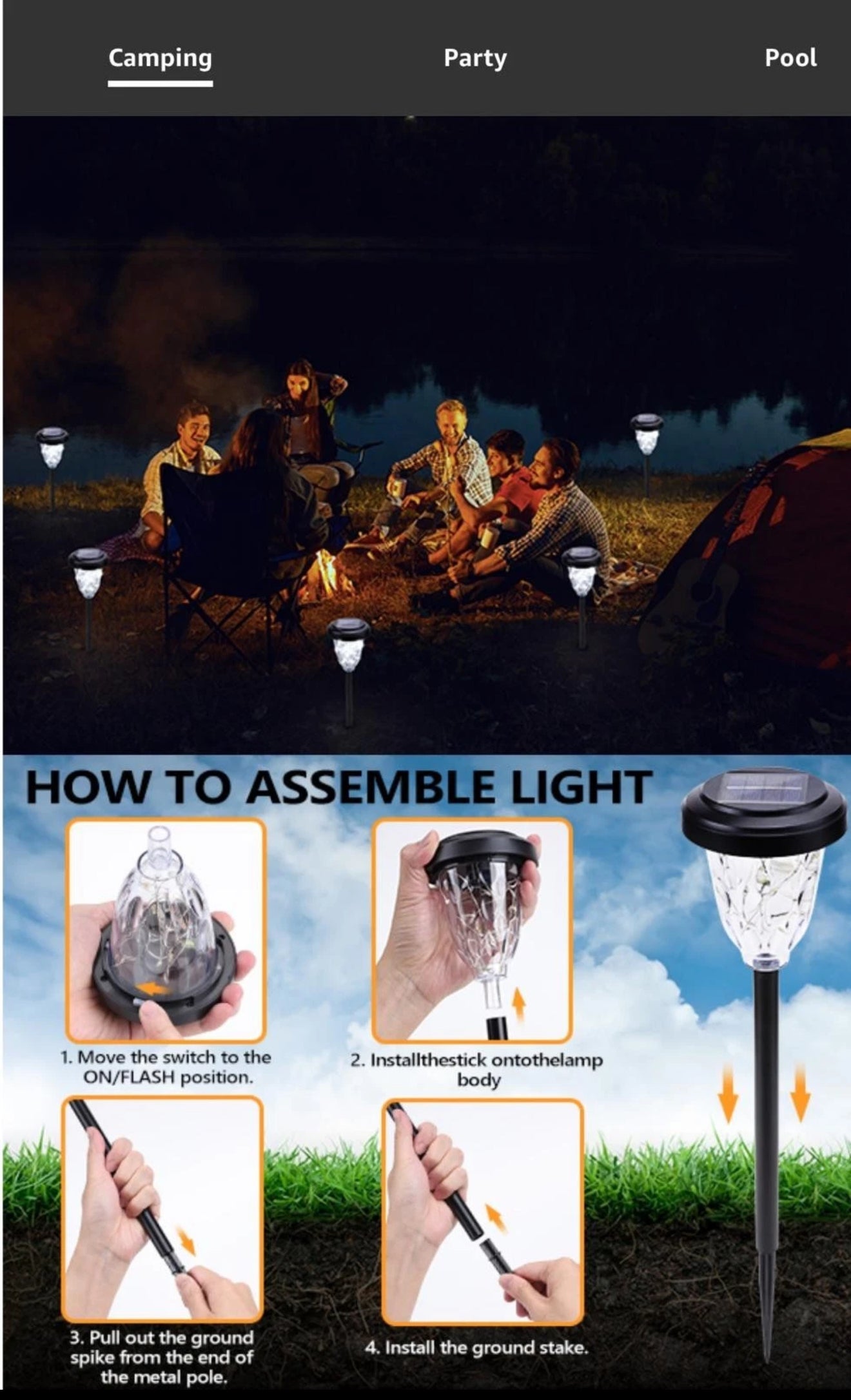 Solar Gartenbeleuchtung LED & Solar Fackeln IP65 Outdoor Dekoration Garten