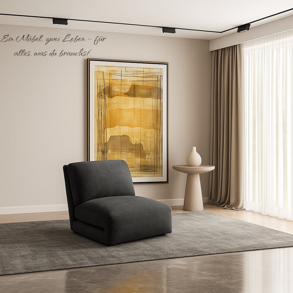 ALTIN™ Sofa & Bett ( Dunkelgrau & Grau )