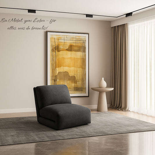 ALTIN™ Sofa & Bett ( Dunkelgrau & Grau )