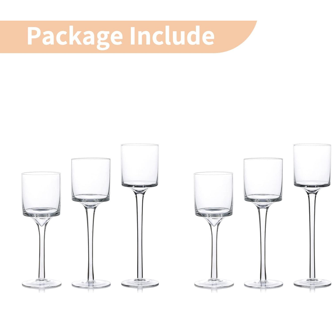 6-teiliges Glas-Teelicht & Schwimmkerzen-Set – Elegant für Tisch & Wohnraum