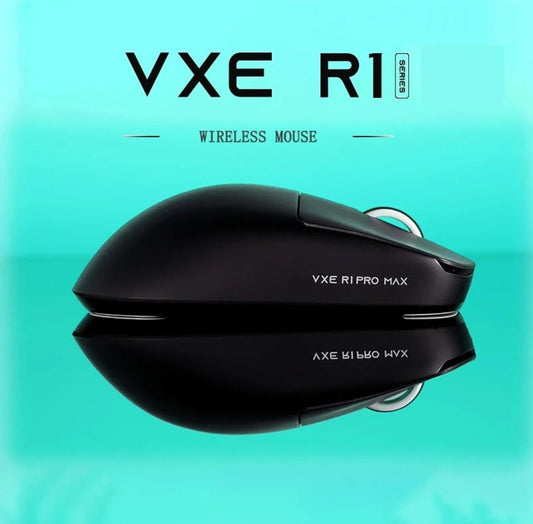 VXE R1 Pro Max Wireless Gaming Maus PAW3395 54g 4K Polling Schwarz