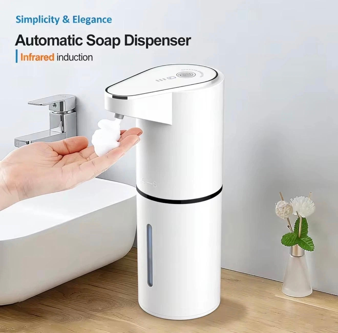 Automatischer Schaumspender 360 ml IPX5 Touch Sensor Seifenspender USB Type-C