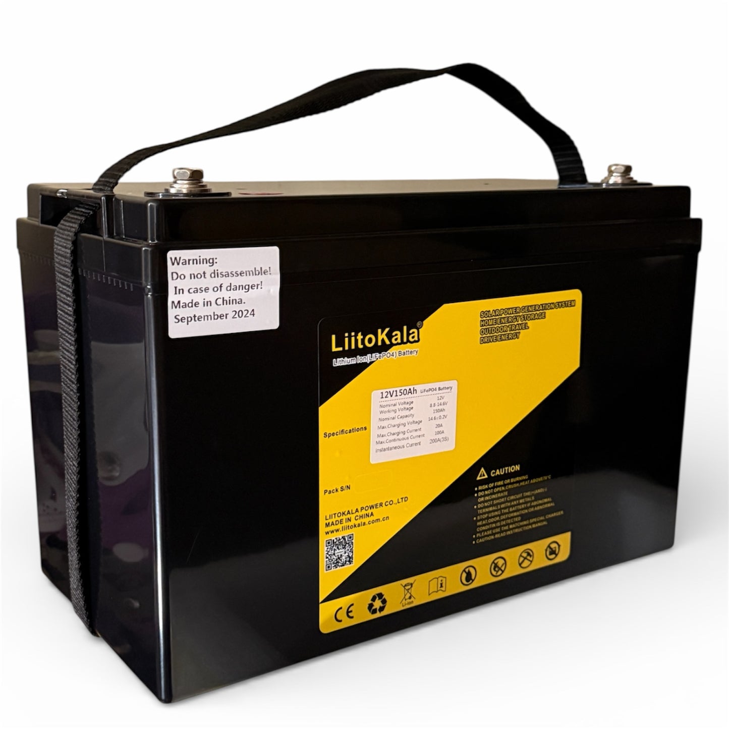 12V 150Ah LiFePO4 Batterie 1920Wh Solar Wohnmobil Boot Akku