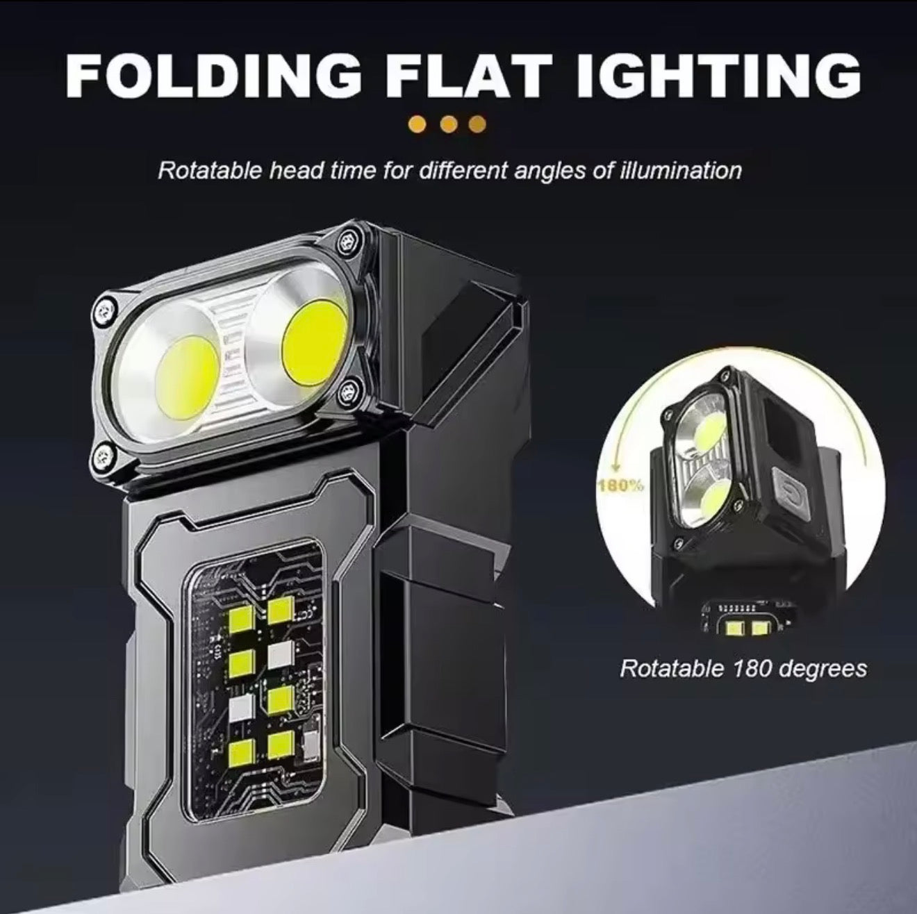 Multifunktionale taktische Arbeitslampe 7-in-1, 500 Lumen, Powerbank, IP45, Clip ✅