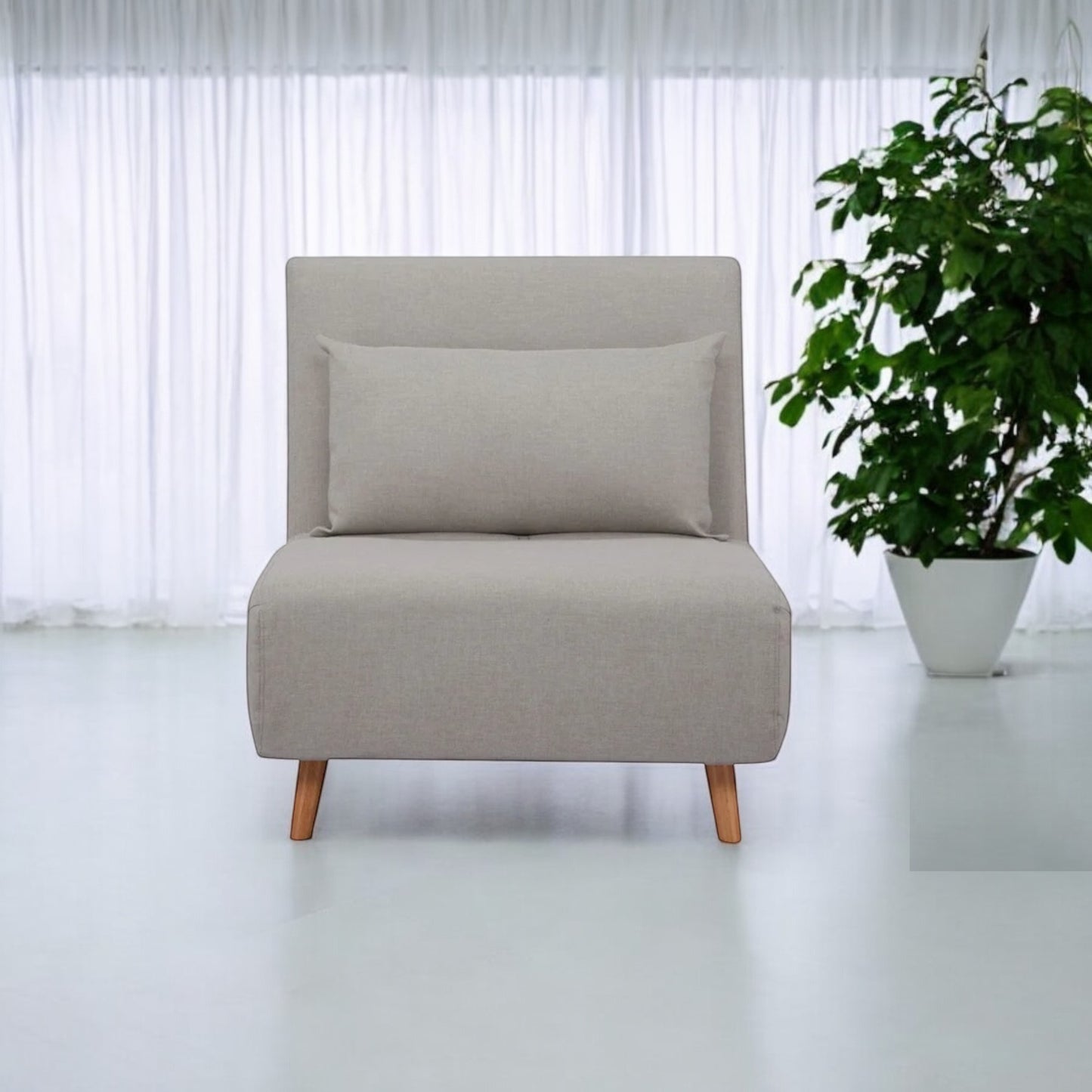 Schlafsessel – Hellgrau & Dunkelgrau | 2-in-1 Sessel & Gästebett