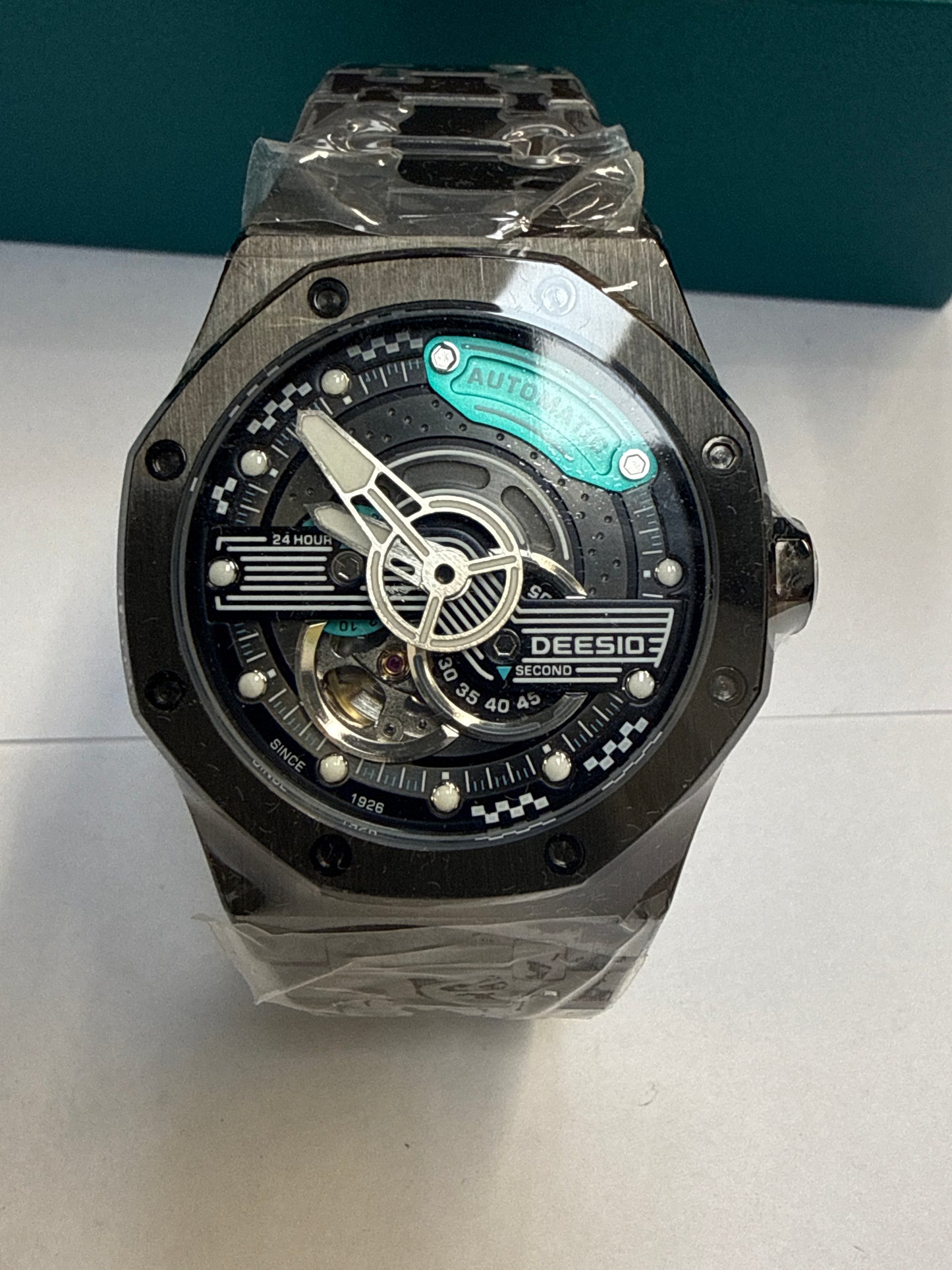 Skelett Design Saphirglas Miyota Automatik Herren Uhr