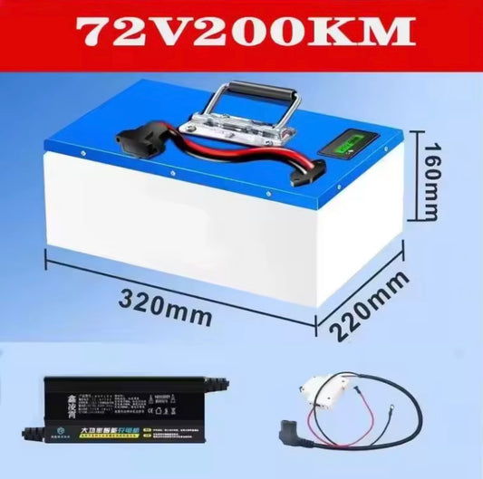 72V 99Ah Lithium Batterie Set | 80A BMS | IP54 120A Peak Pro Kit