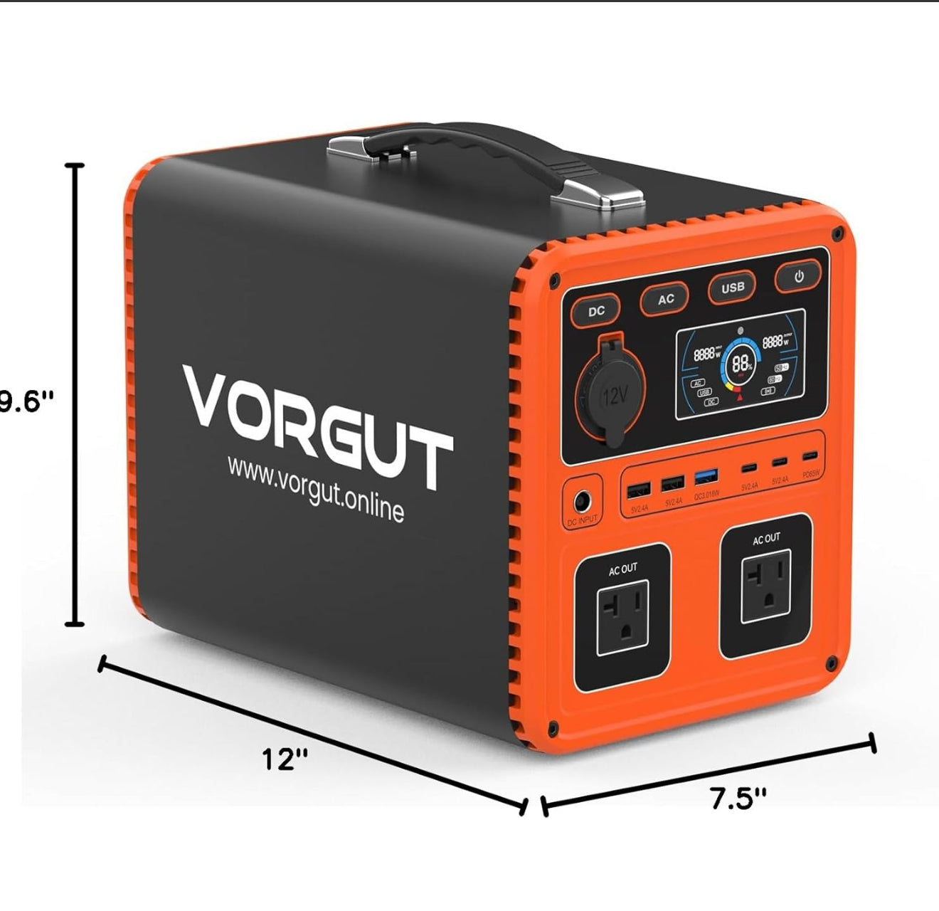 Tragbare Powerstation 666Wh 700W – VORGUT P7 – LiFePO4 Akku – Solar-Ladung – Für Outdoor, Camping & Notfälle