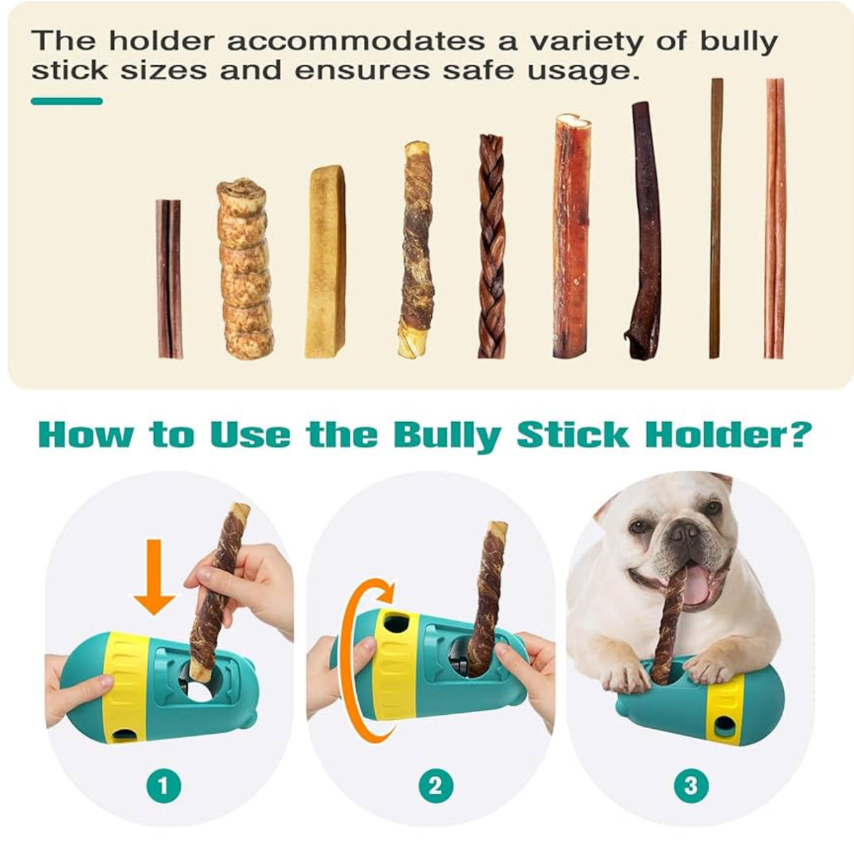 2x Snackball Hund Futterball Leckerli Spender & Kaustab-Halter - Farbe Wählbar