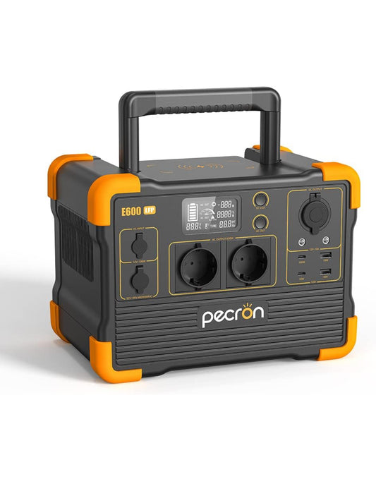 Tragbare Powerstation E600LFP – 614Wh LiFePO4, 1200W AC Ausgang, Solargenerator für Camping, Outdoor & Notfälle