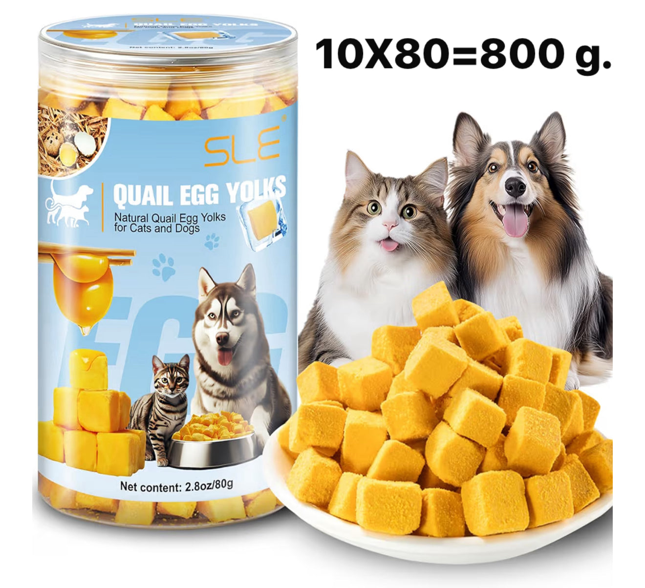 Gefriergetrocknetes Wachteleigelb für Hunde & Katzen – Premium Naturprodukt