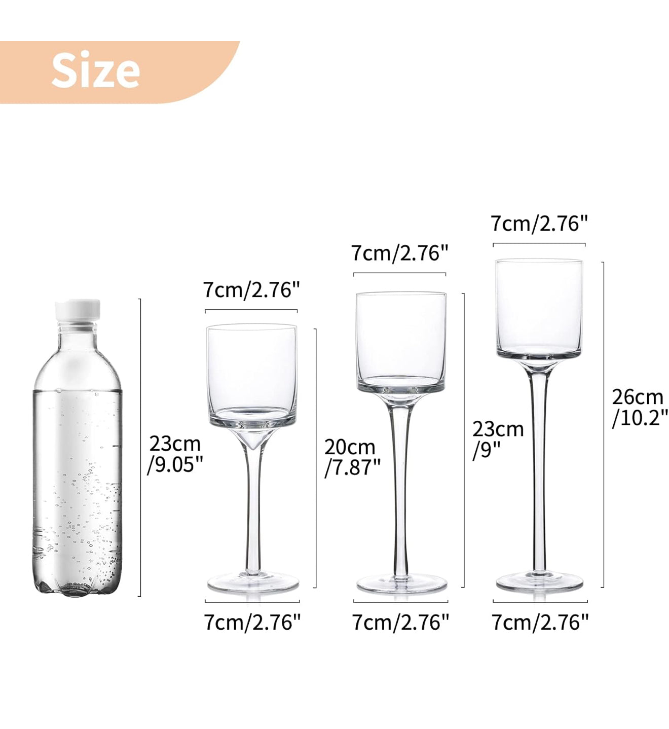 6-teiliges Glas-Teelicht & Schwimmkerzen-Set – Elegant für Tisch & Wohnraum