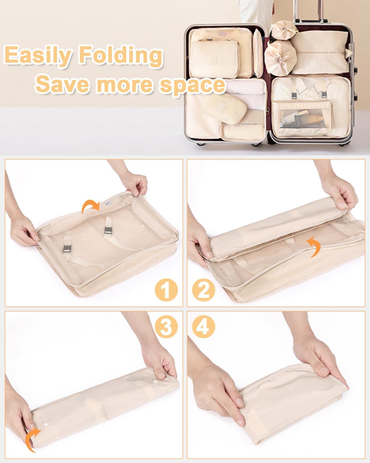 20tlg Koffer Organizer Set Packwürfel Reisetaschen Gepäckanhänger