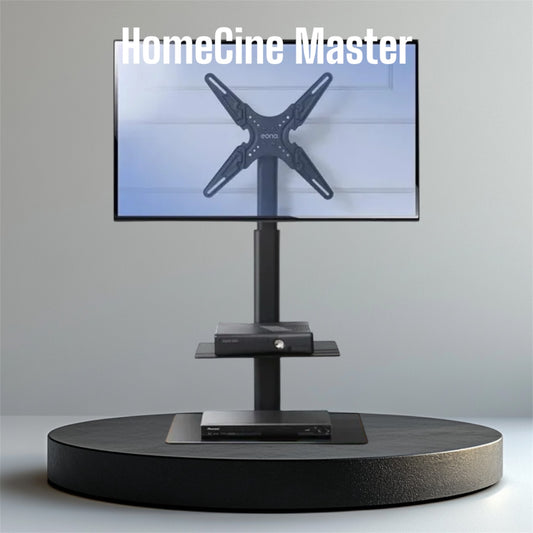 ALTIN™ TV Standfuß 32–55 Zoll – Höhenverstellbar, Schwenkbar – Universal TV-Ständer mit 2 Ablagen für LED LCD QLED OLED – Bis 60 Zoll & 35 kg