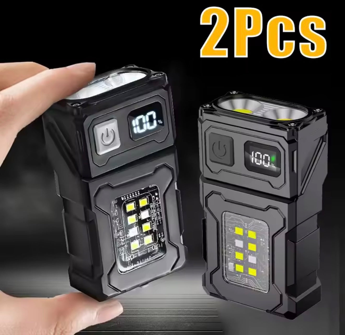 Multifunktionale taktische Arbeitslampe 7-in-1, 500 Lumen, Powerbank, IP45, Clip ✅