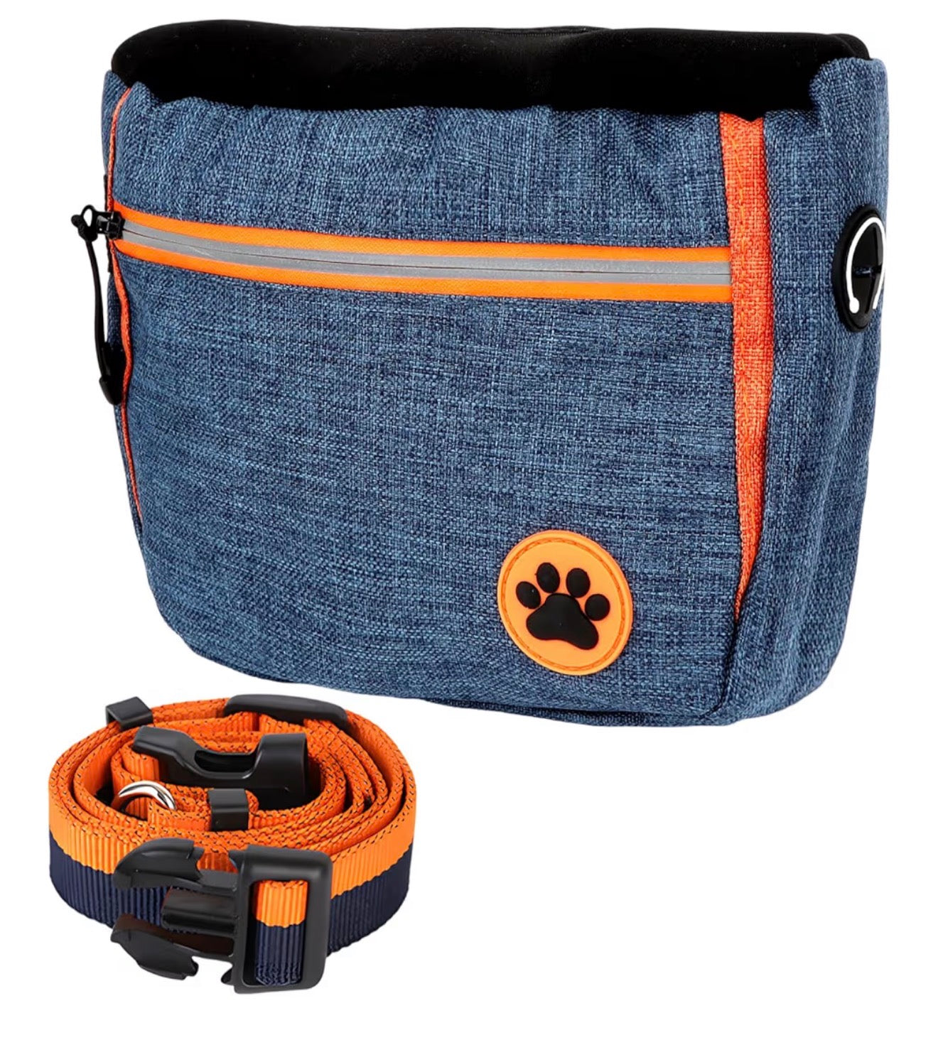 2x Hunde Leckerli Tasche Futterbeutel Kotbeutelspender Training Gassi Blau
