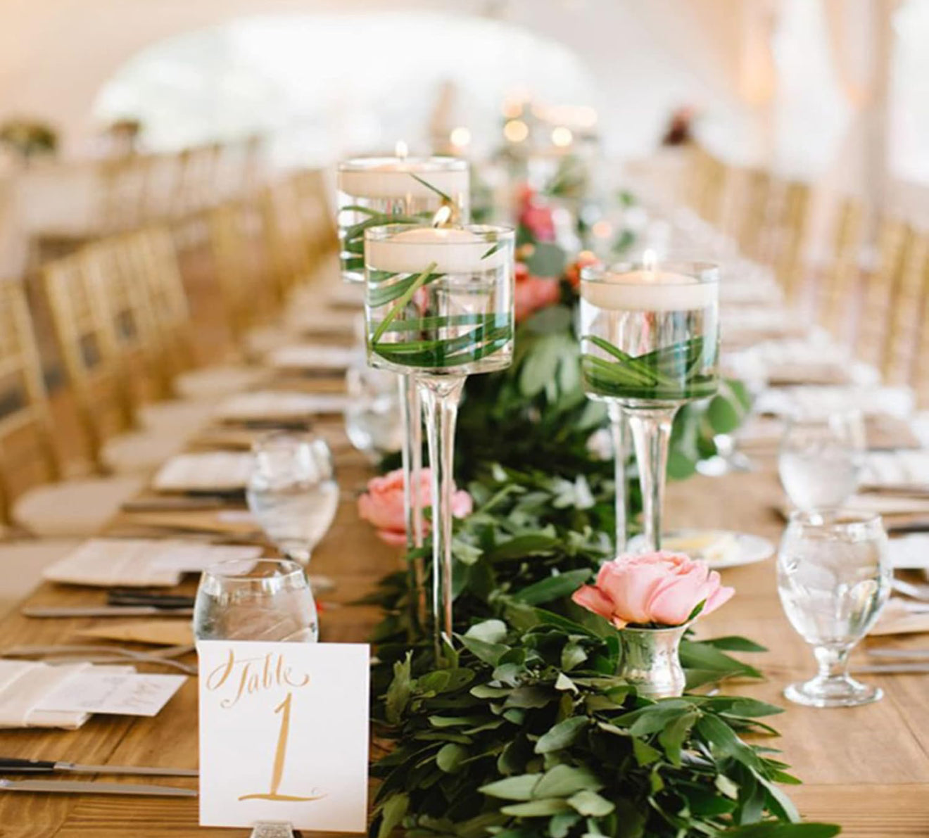 6-teiliges Glas-Teelicht & Schwimmkerzen-Set – Elegant für Tisch & Wohnraum