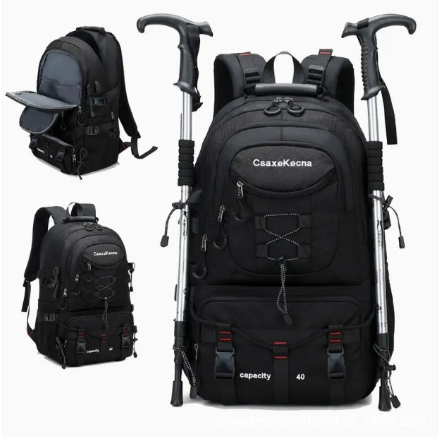 ALTIN™ Großer Kapazität Wanderrucksack – Wasserdicht, Robust & USB-Anschluss