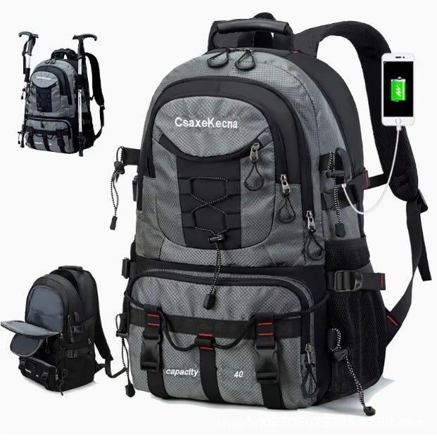 ALTIN™ Großer Kapazität Wanderrucksack – Wasserdicht, Robust & USB-Anschluss