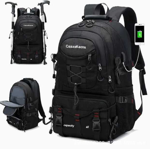 ALTIN™ Großer Kapazität Wanderrucksack – Wasserdicht, Robust & USB-Anschluss