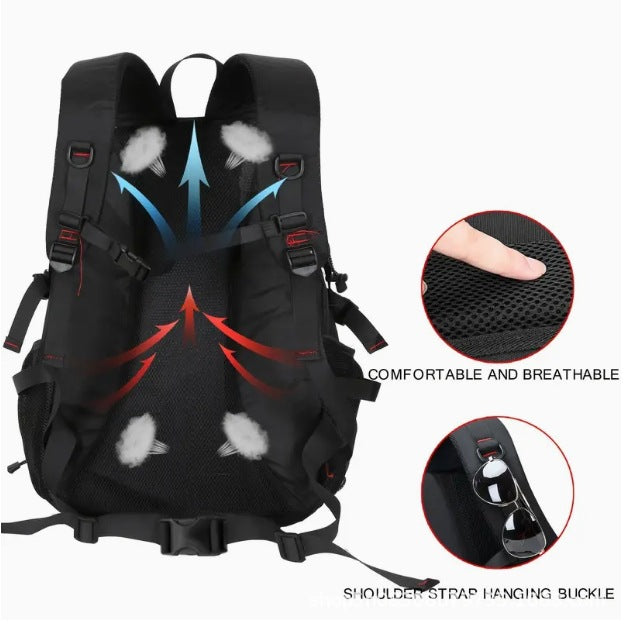 ALTIN™ Großer Kapazität Wanderrucksack – Wasserdicht, Robust & USB-Anschluss