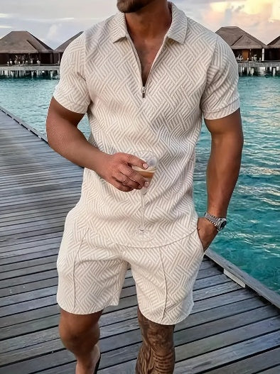 ALTIN™ Herren Sommer Polo-Set – Kurzarmshirt & Shorts – Atmungsaktiv & Bequem
