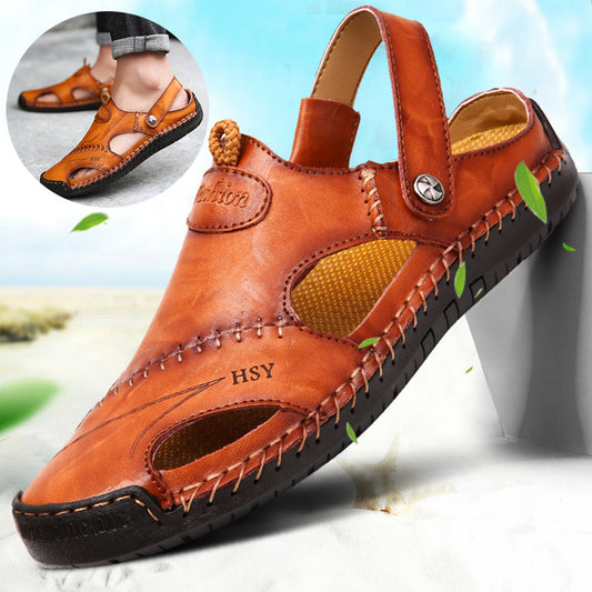ALTIN™ Herren Leder-Sandalen – Atmungsaktiv, rutschfest & handgenäht