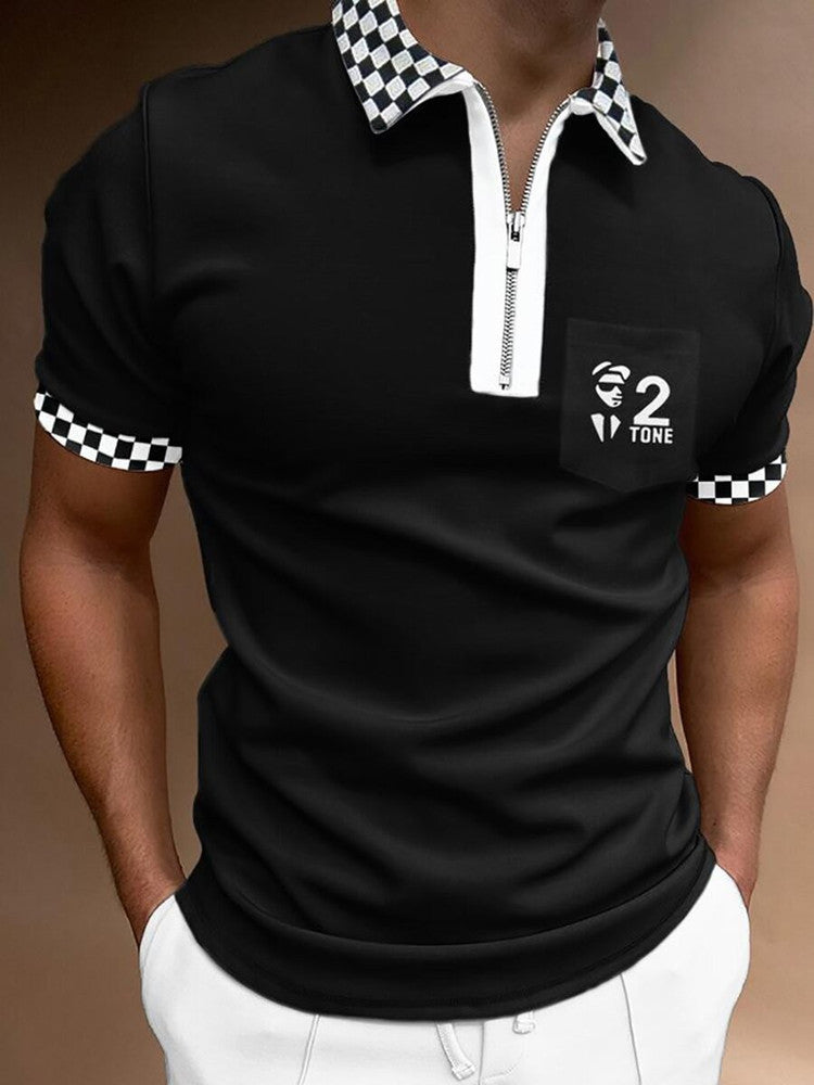 ALTIN™ Herren Polohemd mit Streifenmuster – Kurzarm, Klassischer Kragen, Sommerstyle
